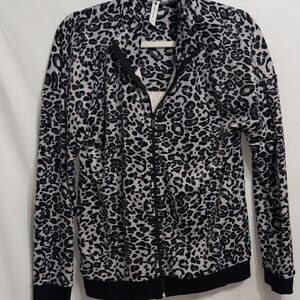 Cable & Gauge Black and Gray Leopard Utility Jacket